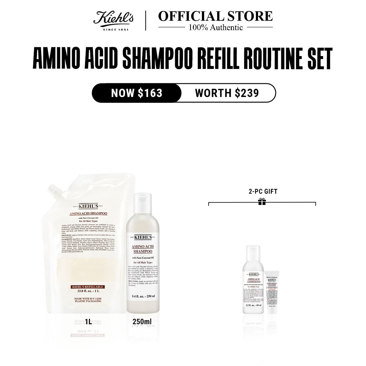 Amino Acid Shampoo Refill Routine