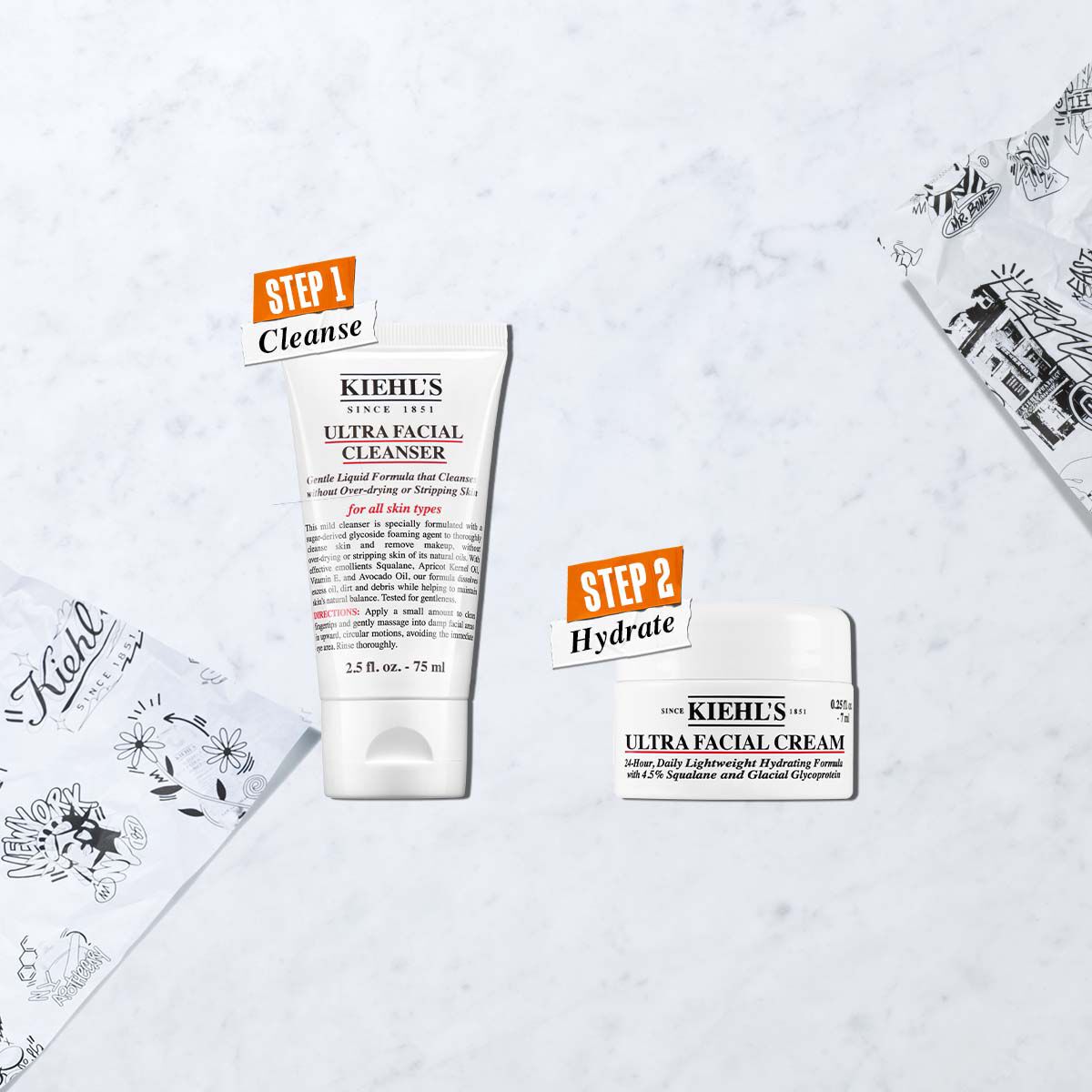Kiehls Festive Skin Essentials: Cleanse And Hydrate Duo