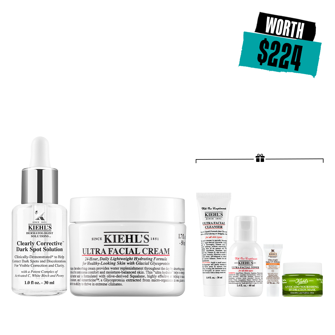 KIEHL'S ULTRA FACIAL CREAM 150ml 2個セット Skin Brightening & Hydration Set
