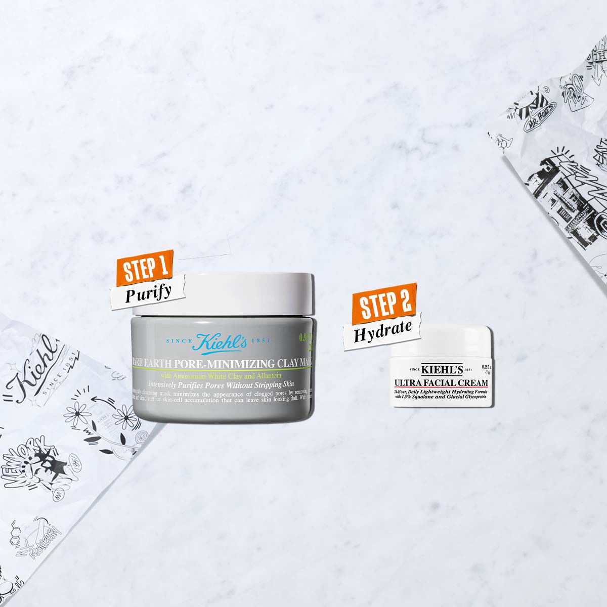 Kiehls Festive Skin Essentials: Purify And Hydrate Duo