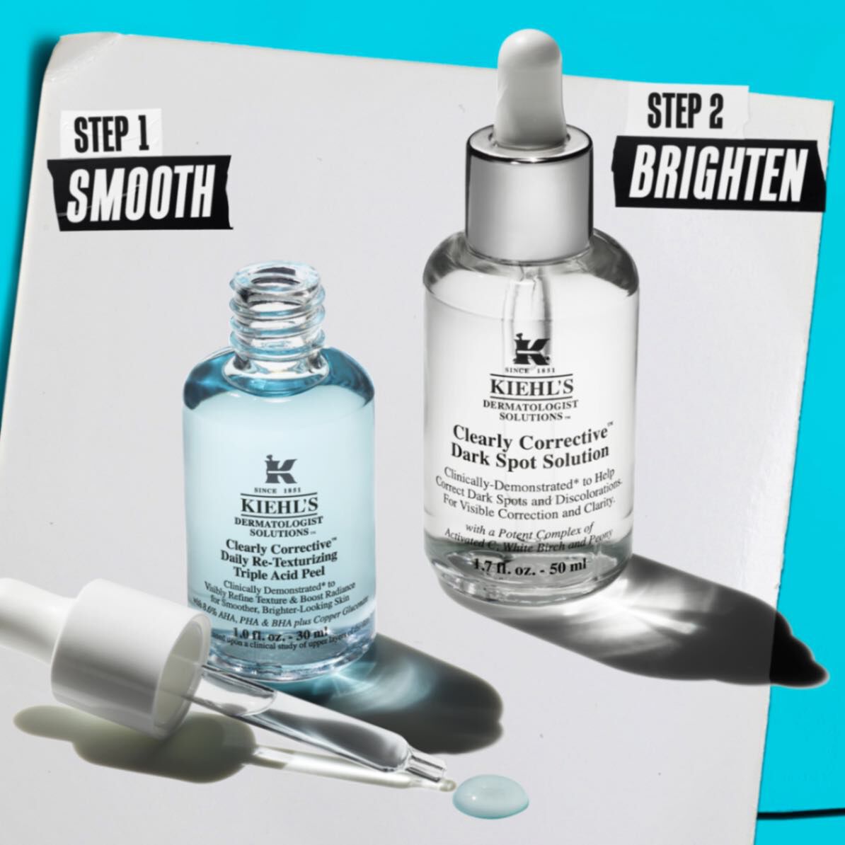 Kiehl's Clearly Corrective 30ml 2本 Kiehl's Clearly Corrective Dark Spot Solution (1.0fl/30ml