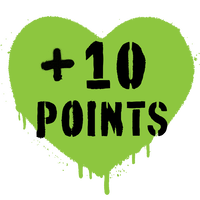+80 points spray heart